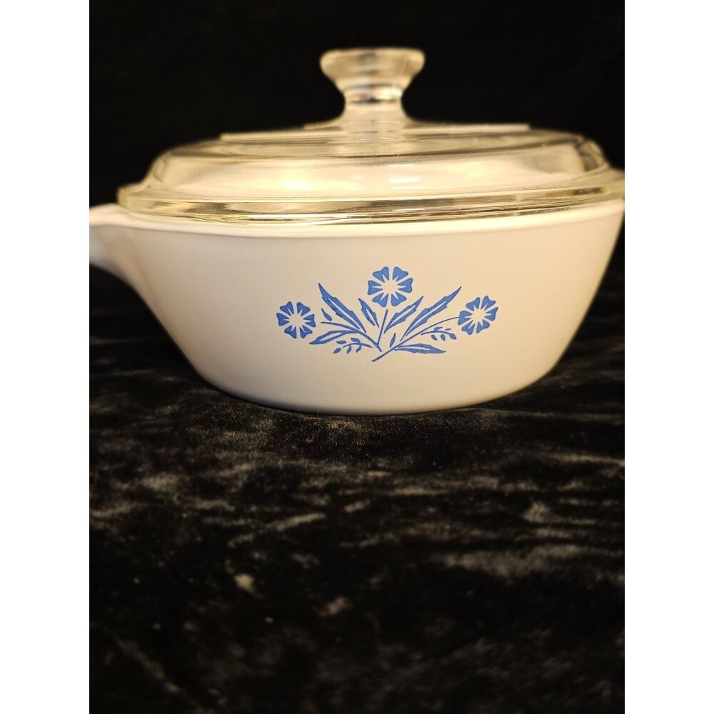 Vintage CorningWare Blue Cornflower Petite Skillet with Lid